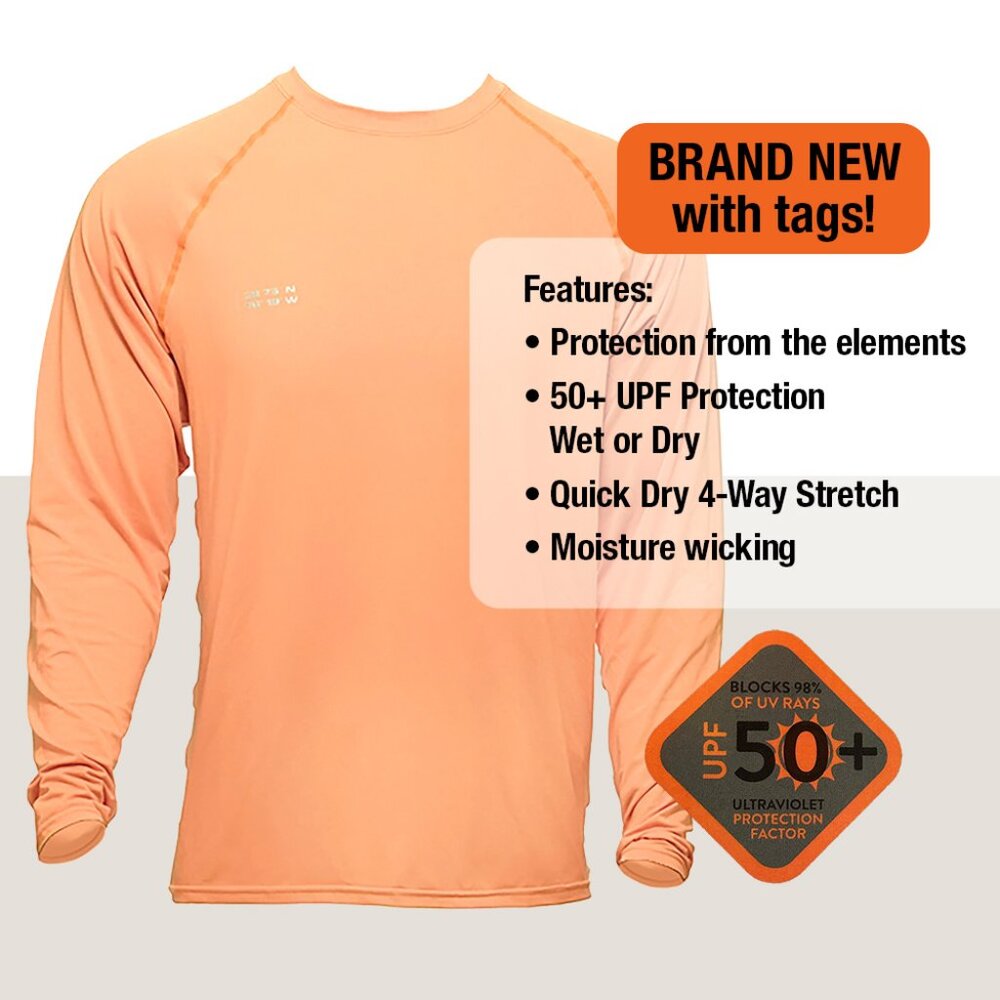 NEW Mens Layer One L/S 50+ UPF Sun Protection Rashguard T Shirt Moisture Wicking